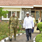 President Museveni with Gen. Abdel Fattah Al-Burhan<br />The best this African country can do is to change its name:<br />One wonders the where about of the Air Force that Uganda hurriedly built with expensive jets 20 years ago as Sudan was at war with Darfur, Southern Sudan and most probably Uganda and the USA? <br /><br />It is high time African leaders started to grow up and mature well in politics. This African country of the Anglo-Egyptian Sudan should learn more from the Anglo-India experience where the vast Indian country had to break up to consolidate better its future. <br /><br />It is no use running about for advice as if the military in Sudan are small children. President M7 you are looking for grandfather advice was 12 years when that Sudan country of yours got its independence.<br />You are now 63 years since the British left your state. And all those years the military has been interfering in the politics of that country left, right and centre. And there is no development record to show to the world!<br /><br />Exactly Anglo-Egypt-Sudan-military-might; what have you got to offer Africa right now other than to wake up every other day like the Anyanya and Janjaweed militia used to do and shoot or torture civilian Africans any how. <br /><br />The International Criminal Court has been calling your former President for over 10 years to attend court for killing Sudanese civilians without any success. You just wake up every other day and kill them as you feel like.<br />You have been leading many African leaders to gang up on this suffering continent of Africa so that the ICC is banned from African countries.