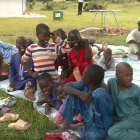 A group of 133 Nigerian refugees, mostly children, who are to be transported to Yola in Nigeria&#039;s Adamawa state waits in Maroua, Cameroon:<br />It is unfortunate that Nigeria gave so much away to remove apartheid from Southern Africa and the same is now happening to them. The country has oil wealth and the human resource to get on. The  Biafran war made it clear to all the people of Africa that if a political coalition breaks down, the best is to go back to the people for an answer. There is no need for you an African to get all your friends to come over and kill all the neighbouring people that you do not agreed with.